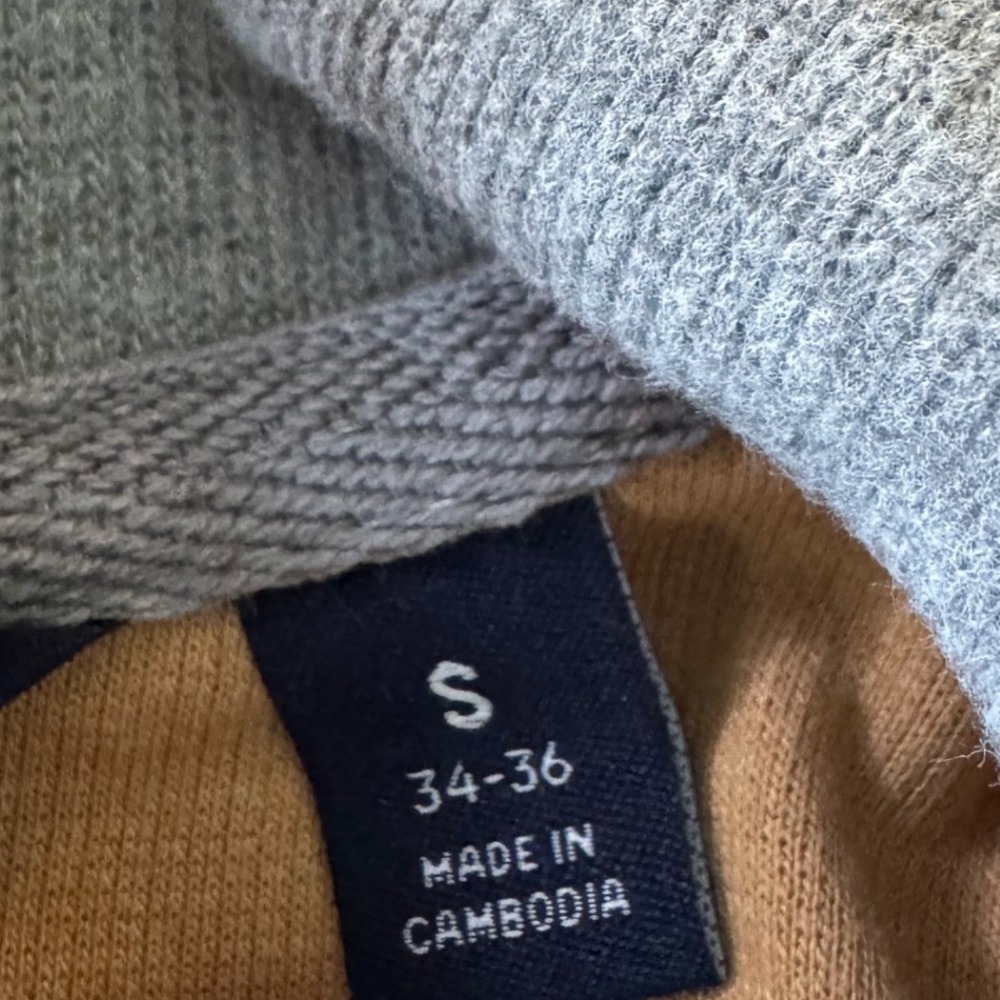 Lands' End Mens‎ Ribbed Quarter Zip Pullover Rich Camel Heather Tan Small NWT - Picture 5 of 7